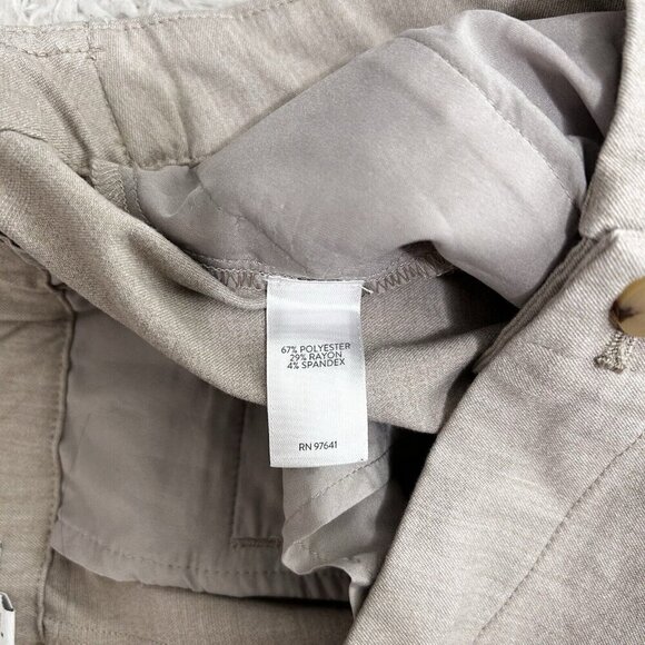 J Jill Straight Leg Oatmeal Beige Pants Women's Size 8 Casual Stretch Comfort - Picture 10 of 12